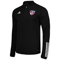 Men's adidas Black FC Dallas 2023 On-Field AEROREADY Full-Zip Training Top