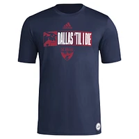 Men's adidas Navy FC Dallas 2024 Jersey Hook AEROREADY T-Shirt