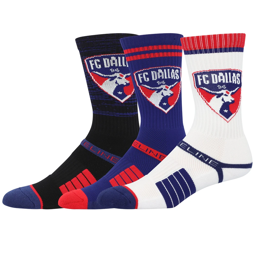 Ensemble de 3 paires de chaussettes en tricot Strideline FC Dallas Premium pour hommes