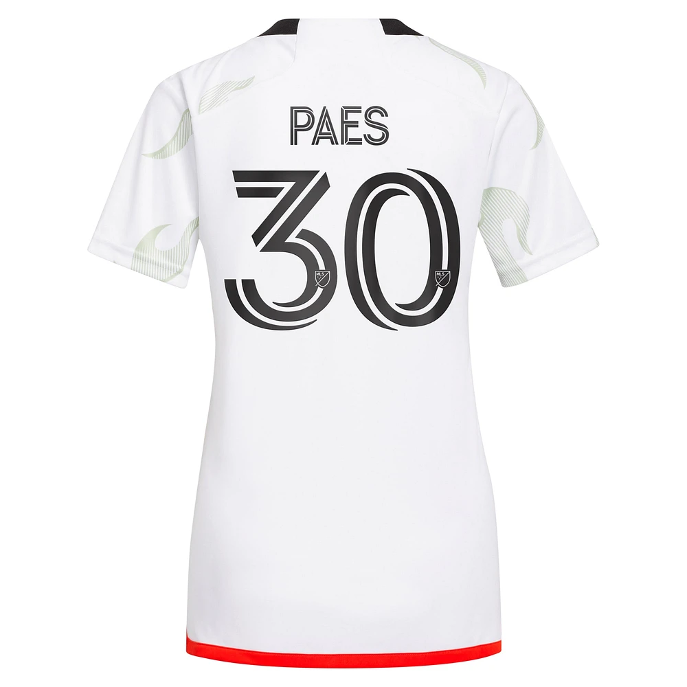 Maillot de joueur adidas Maarten Paes blanc FC Dallas 2024 Burn Baby Replica pour femme