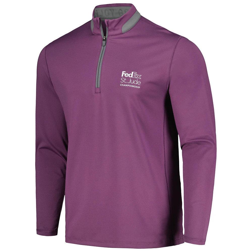 Men's Puma Purple FedEx St. Jude Championship YouV Lightweight Quarter-Zip Top