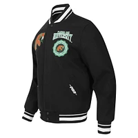 Men's Pro Standard Black Florida A&M Rattlers Crest Wool Full-Zip Jacket