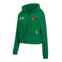 Women's Pro Standard Green Florida A&M Rattlers Game Day Sequin Full-Zip Hooded Jacket
