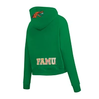 Women's Pro Standard Green Florida A&M Rattlers Game Day Sequin Full-Zip Hooded Jacket