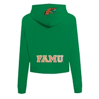 Women's Pro Standard Green Florida A&M Rattlers Game Day Sequin Full-Zip Hooded Jacket