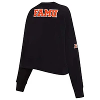 Women's Pro Standard Black Florida A&M Rattlers Classic 3-Hit Pullover Sweatshirt