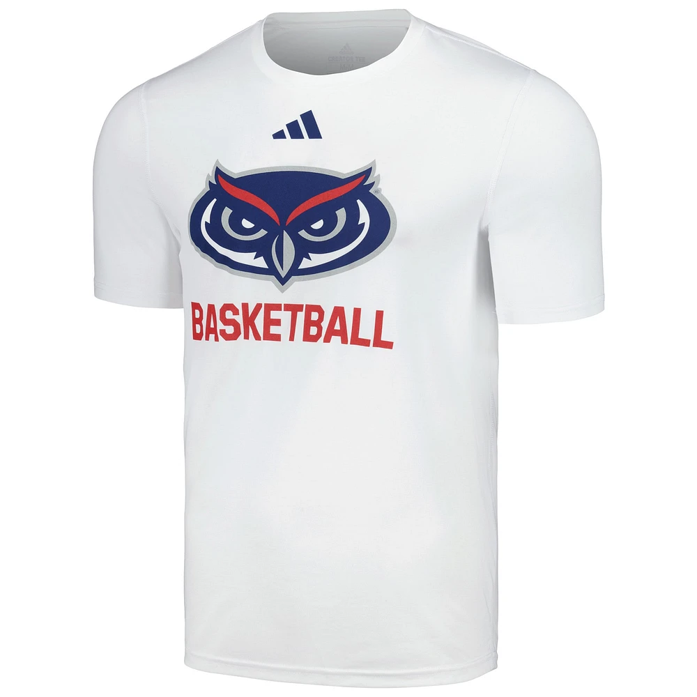 T-shirt blanc adidas Florida Atlantic Owls Basketball Creator pour hommes