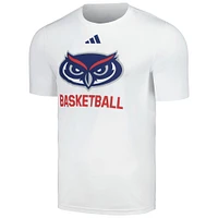 T-shirt blanc adidas Florida Atlantic Owls Basketball Creator pour hommes
