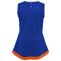 Girls Toddler Royal/Orange Florida Gators Two-Piece Cheer Captain Jumper Dress & Bloomers Set