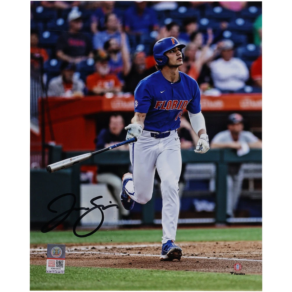 Jac Caglianone Florida Gators Autographed 8" x 10" Hitting Home Run Photograph 