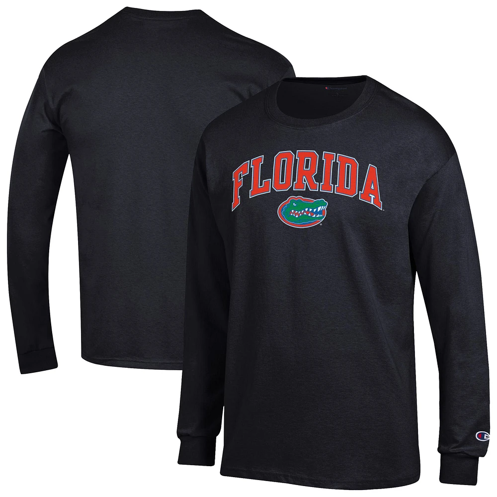 Men's Champion  Black Florida Gators Arch Over Logo Long Sleeve T-Shirt
