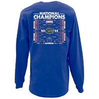 Men's Blue 84 Royal Florida Gators 2025 NCAA Basketball National Champions Long Sleeve T-Shirt