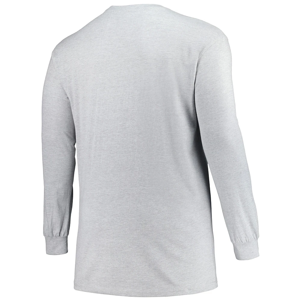 Men's Champion Heather Gray Florida Gators Big & Tall Mascot Long Sleeve T-Shirt