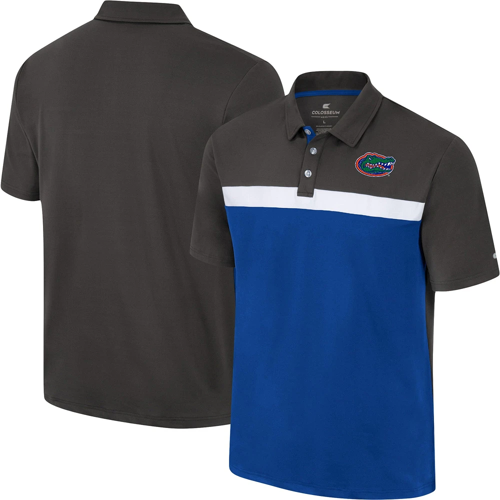 Men's Colosseum Charcoal Florida Gators Two Yutes Polo