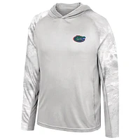 Men's Colosseum Gray/Realtree Camo Florida Gators Gulf Stream Raglan Long Sleeve Hooded T-Shirt