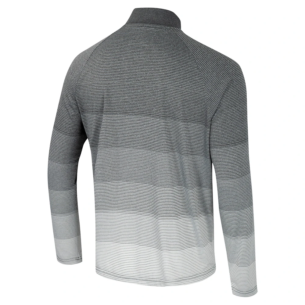 Men's Colosseum  Gray Florida Gators AI Striped Mesh Quarter-Zip Raglan Windshirt