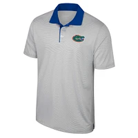 Men's Colosseum Gray Florida Gators Tuck Striped Polo
