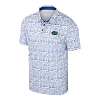 Men's Colosseum Royal/White Florida Gators Big & Tall Allover Polo