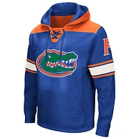 Men's Colosseum Royal Florida Gators Big & Tall Hockey Lace-Up Pullover Hoodie