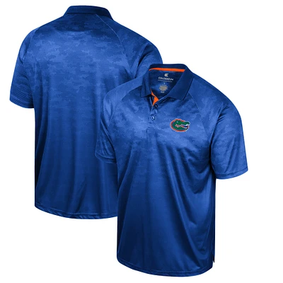 Men's Colosseum Royal Florida Gators Honeycomb Raglan Polo