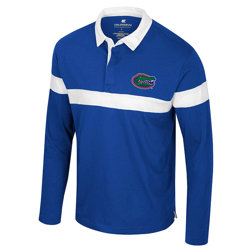 Men's Colosseum  Royal Florida Gators Too Cool For School Long Sleeve Polo