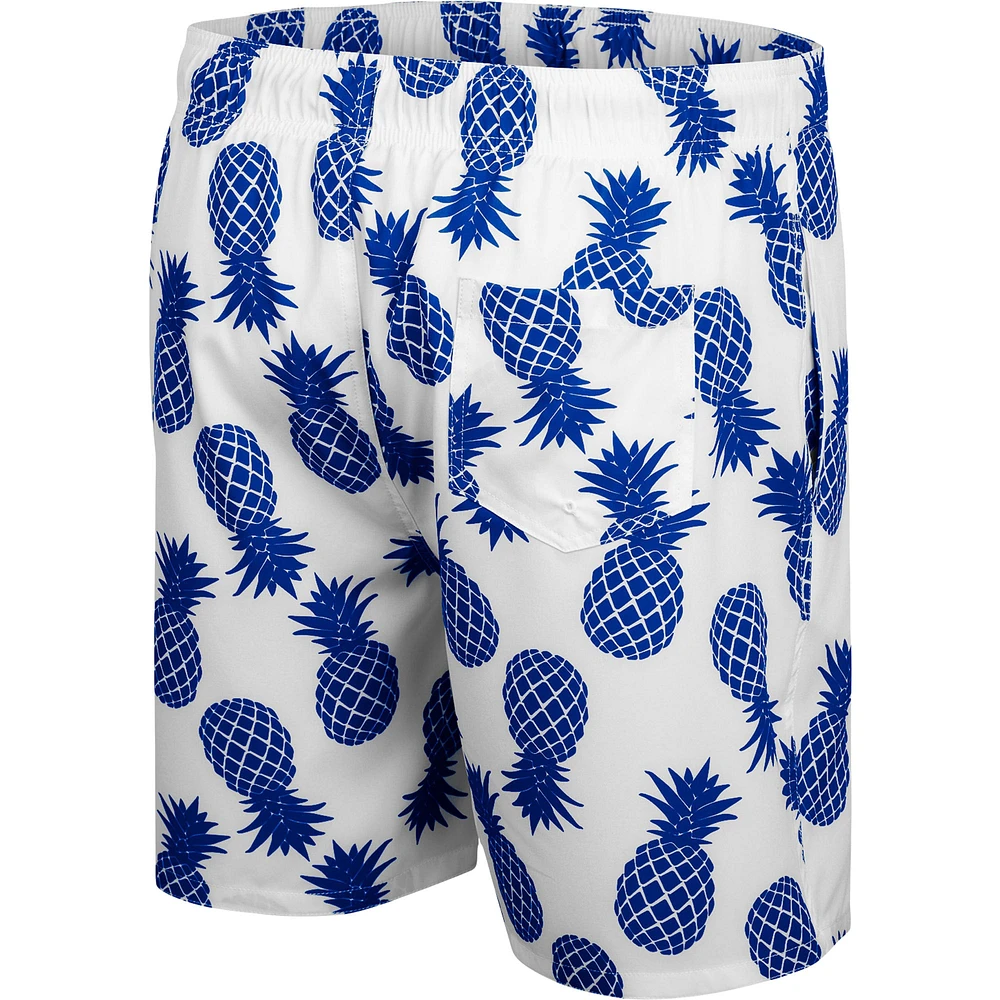 Men's Colosseum White/Royal Florida Gators Pineapple Swim Shorts