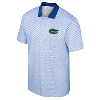 Men's Colosseum White/Royal Florida Gators Print Stripe Polo