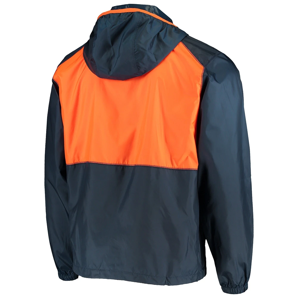 Men's Columbia Navy/Orange Florida Gators Flash Forward Hoodie Full-Zip Lightweight Windbreaker