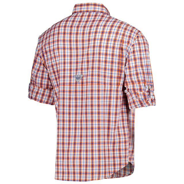 Chemise boutonnée à manches longues Columbia Orange Florida Gators Super Tamiami Omni-Wick pour homme