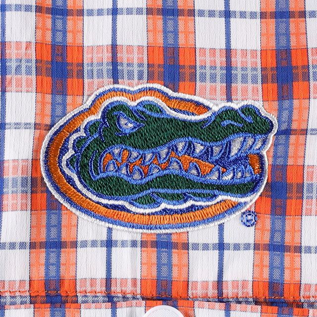 Chemise boutonnée à manches longues Columbia Orange Florida Gators Super Tamiami Omni-Wick pour homme