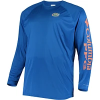 Men's Columbia Royal Florida Gators Big & Tall Terminal Tackle Long Sleeve Omni-Shade T-Shirt