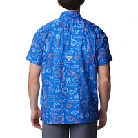 Chemise boutonnée Columbia Royal Florida Gators Super Slack Tide Omni-Wick pour hommes