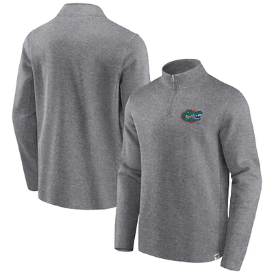 Veste en polaire vintage à quart de zip Fanatics Heather Grey Florida Gators pour hommes