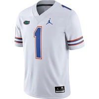 Men's Jordan Brand #1 White Florida Gators Game Jersey