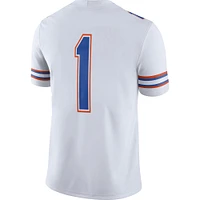 Men's Jordan Brand #1 White Florida Gators Game Jersey