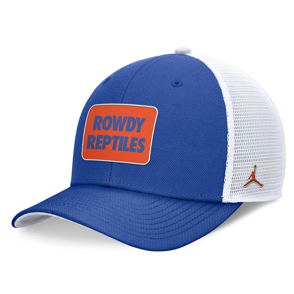 Casquette ajustable Jordan Brand Royal/White Florida Gators Local Rise Trucker pour homme
