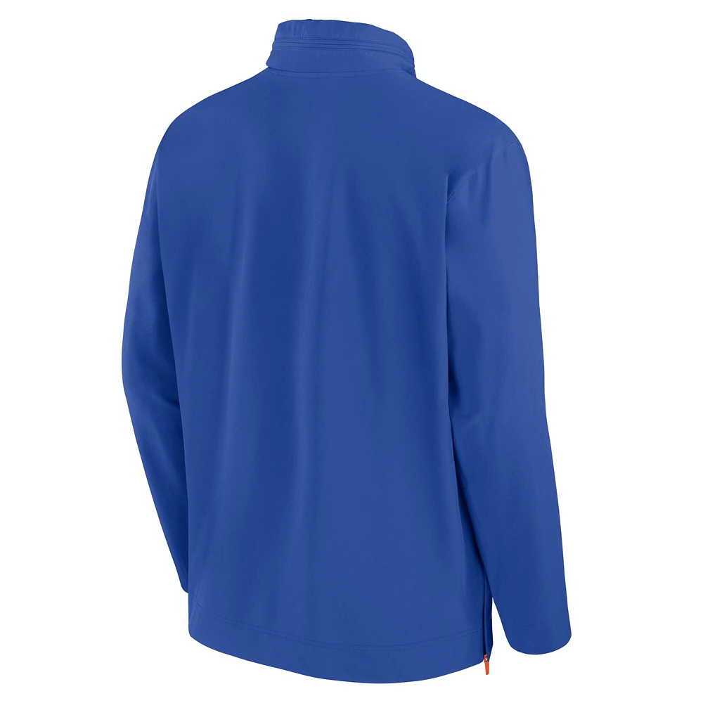 Veste Jordan Brand Royal Florida Gators Sideline Coaches à quart de zip pour homme