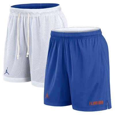 Short réversible Jordan Brand pour homme, blanc/bleu royal, Florida Gators Primetime