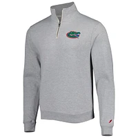 Sweat-shirt gris à quart de zip en molleton léger League Collegiate Wear pour hommes des Florida Gators Stack Essential