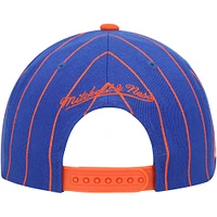 Men's Mitchell & Ness Royal Florida Gators Team Pinstripe Snapback Hat