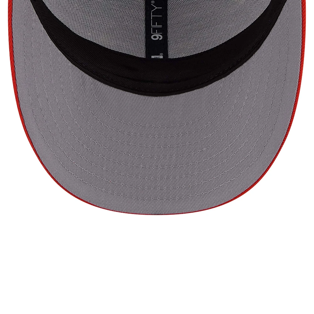 Men's New Era Royal Florida Gators Throwback Circle Patch 9FIFTY Trucker Snapback Hat