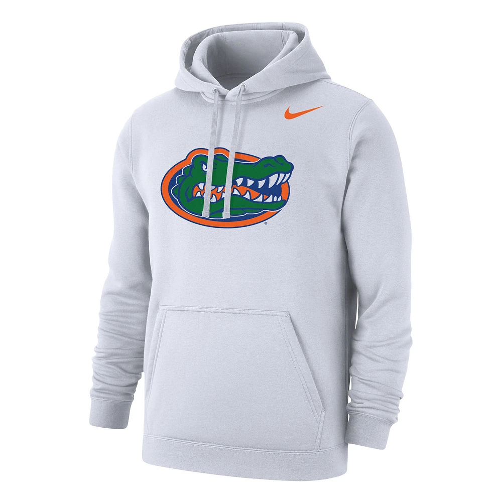 Men's Nike White Florida Gators Logo Club Pullover Hoodie