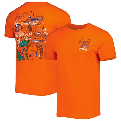 T-shirt à deux coups Orange Florida Gators Vintage Through the Years pour homme