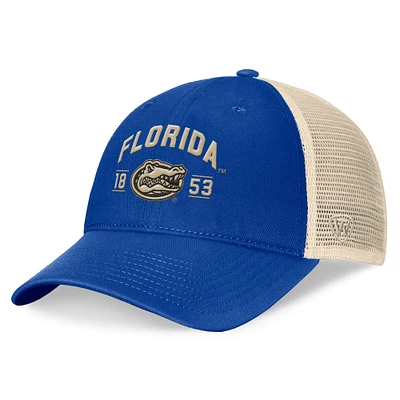 Men's Top of the World Royal Florida Gators Heritage Waylon Trucker Adjustable Hat