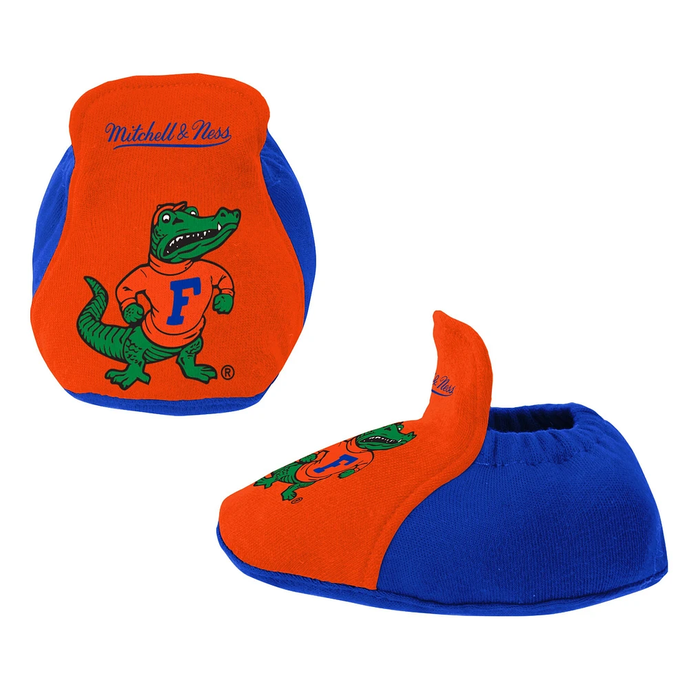 Newborn & Infant Mitchell Ness Royal Florida Gators 3-Pack Bodysuit, Bib and Bootie Set