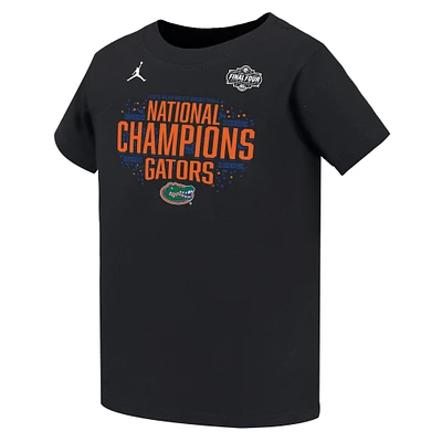 T-shirt Jordan Brand noir pour enfant, équipe nationale de basketball des Florida Gators 2025 la NCAA, champions du vestiaire