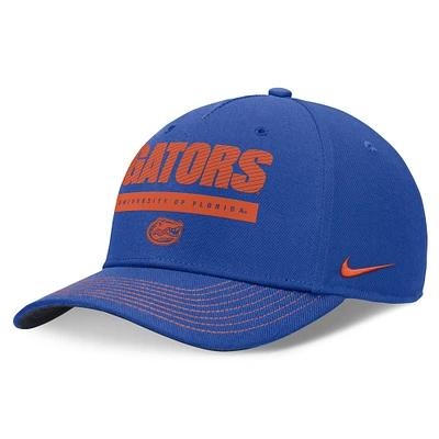 Unisex Nike Royal Florida Gators 2024 Sideline Rise Adjustable Hat