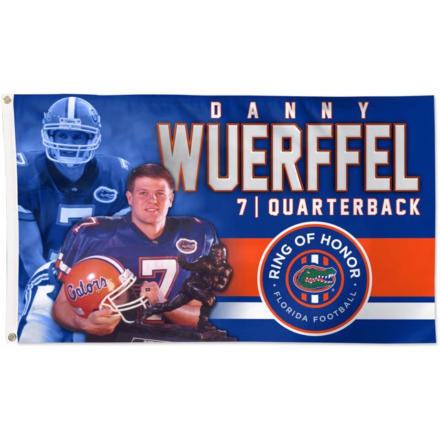 WinCraft Danny Wuerffel Florida Gators 3' x 5' Ring of Honor Drapeau de luxe simple face