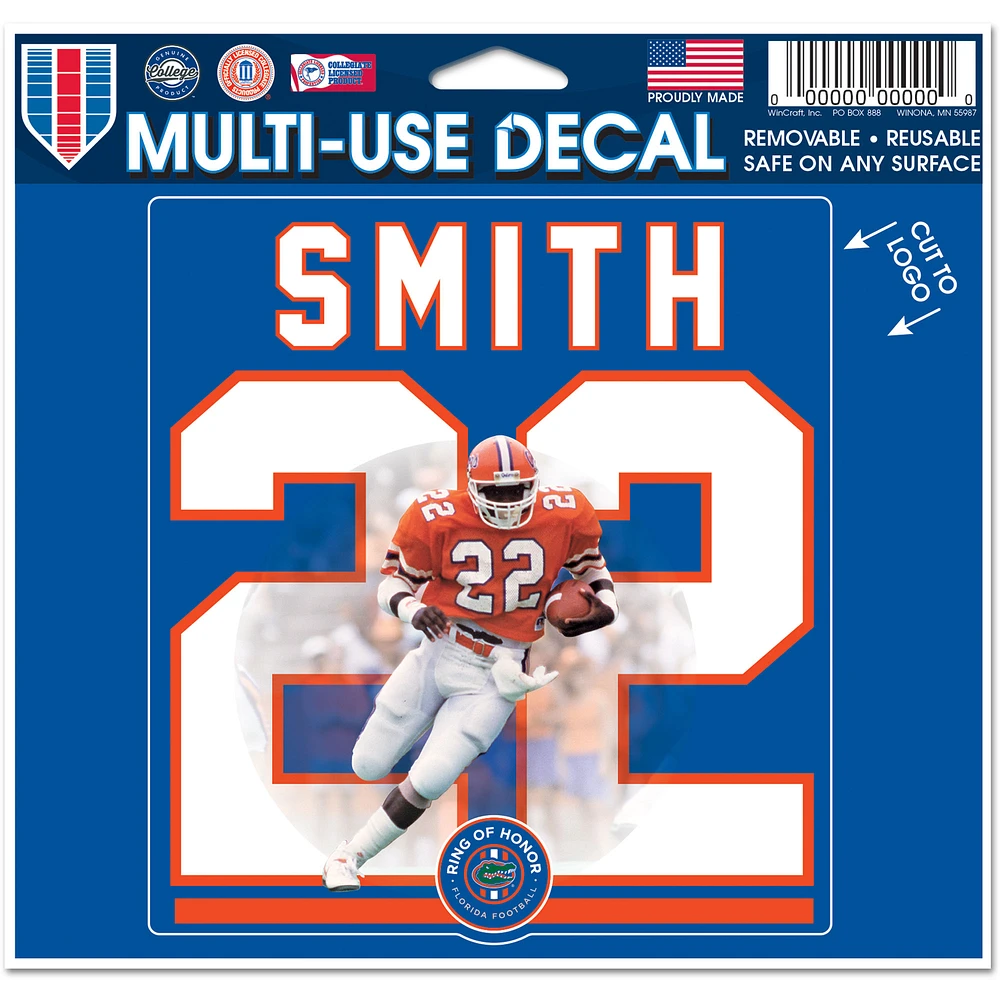 WinCraft Emmitt Smith Florida Gators 4" x 6" Ring of Honor Multi-Use Decal