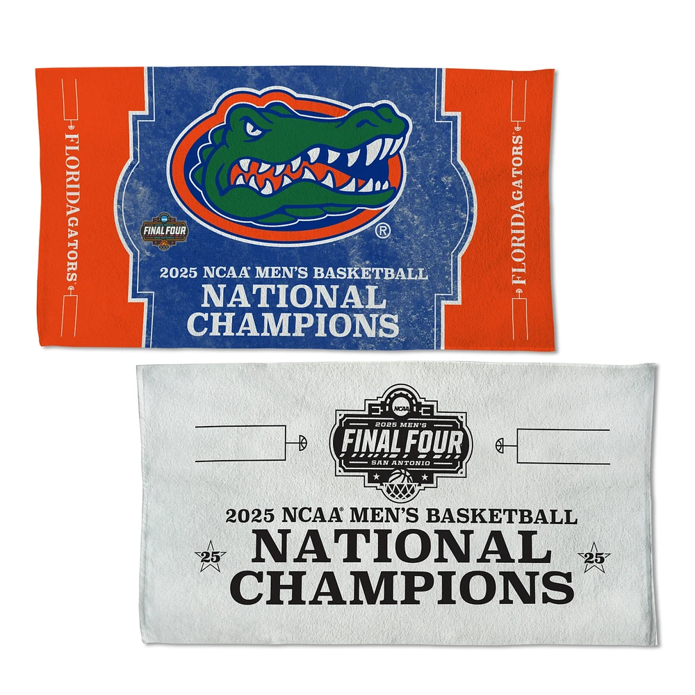 Serviette de célébration double face WinCraft Florida Gators 2025 NCAA Men's Basketball National Champions Vestiaire 22" x 42"